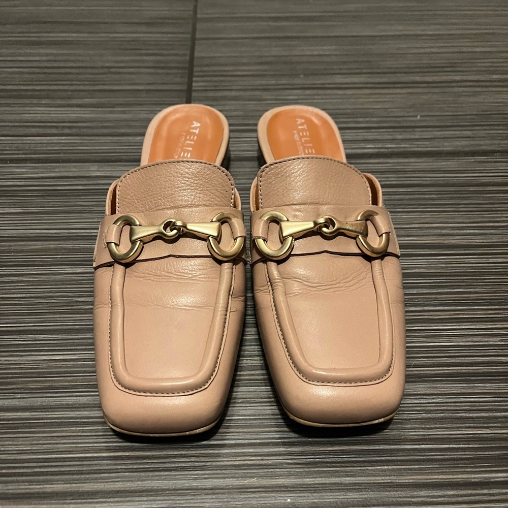 Tan Leather Mules